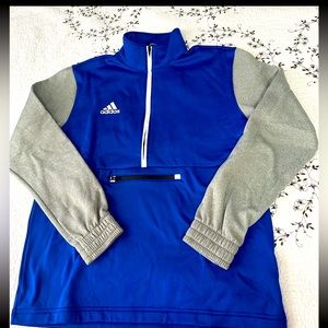 Men sweater zip up, size M, Royal blue. Long sleeve. Brand new.